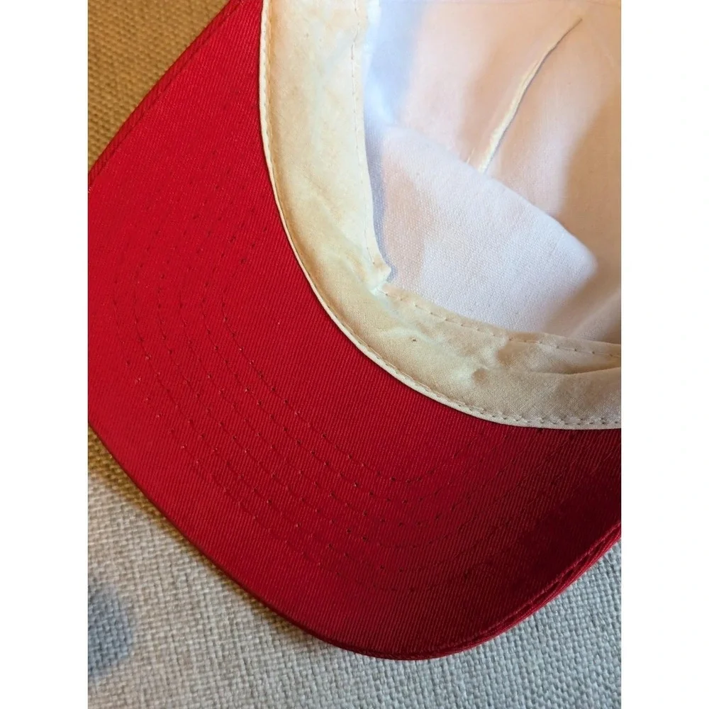 VTG Coca-Cola Coke Snapback‎ Hat White Red Pinstripes KC Tag Americana Nostalgia